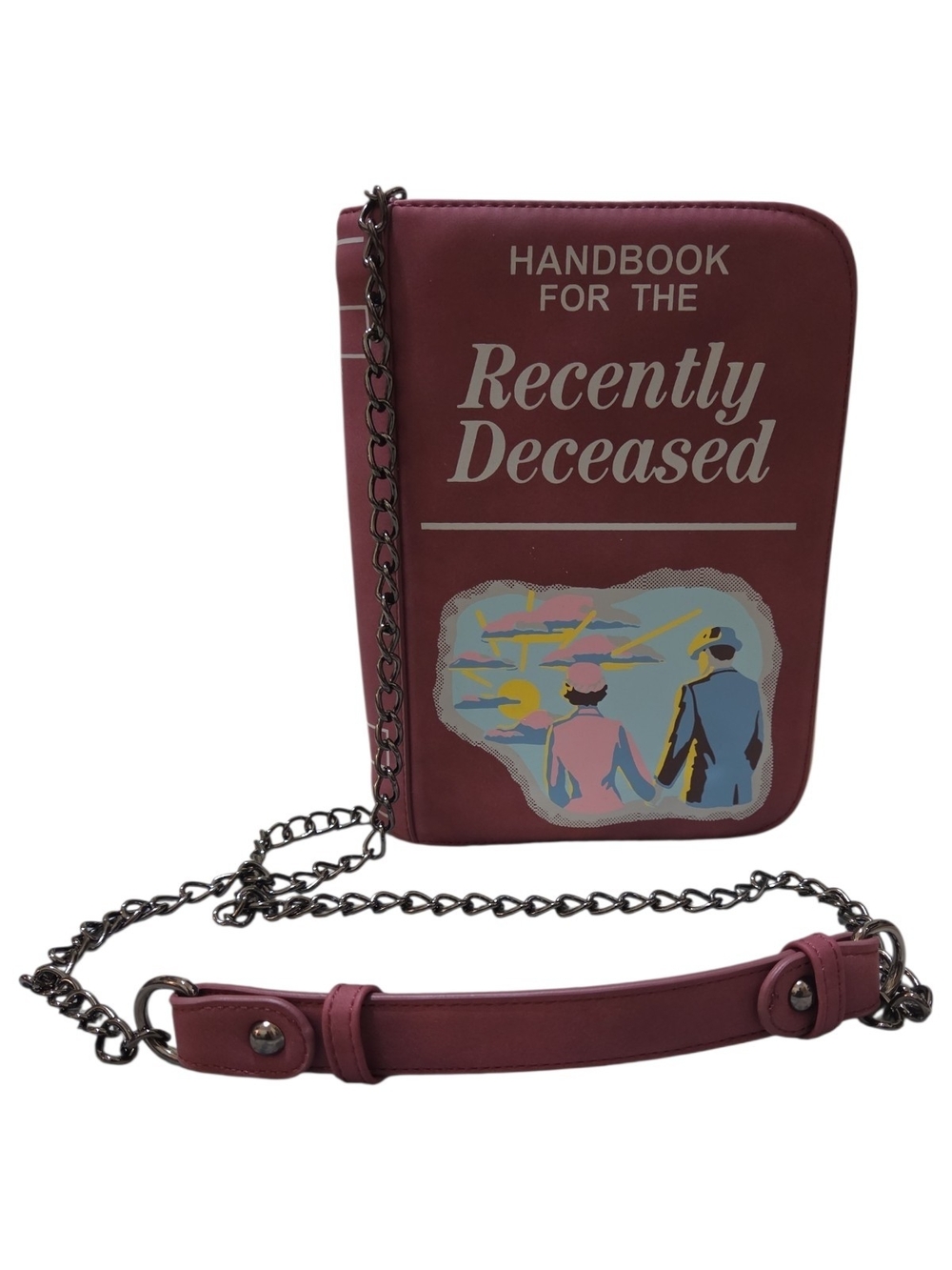 Beetlejuice Handbook for the Recently Deceased Crossbody Bag Burgundy